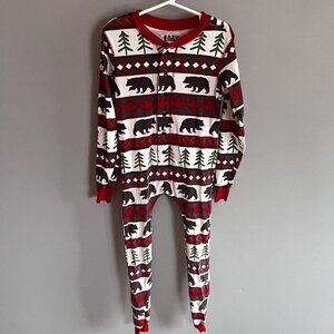 Lazy One "Bear Essentials" Kids Youth One Piece Flapjack PJs Pyjamas Size 6